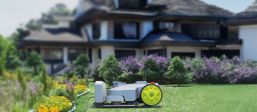 bestmow robot mower Titan x5 model in yard